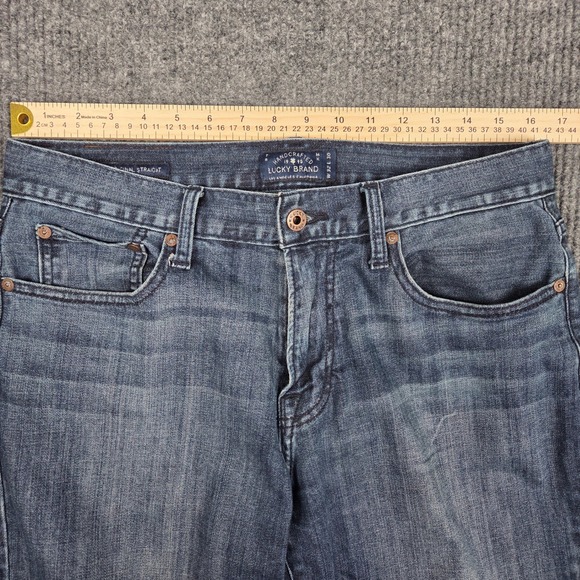 Lucky Brand 221 Original Straight Mens Jeans Medium Wash Blue 32x30 - Picture 7 of 9